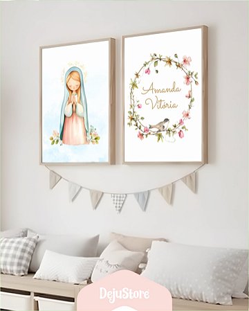 Kit Quadros: Nossa Senhora em Aquarela