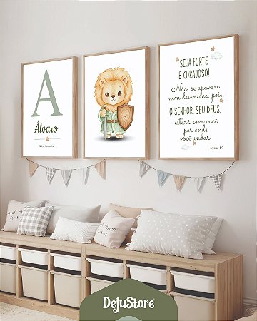 Kit Quadros: Leão Guerreiro