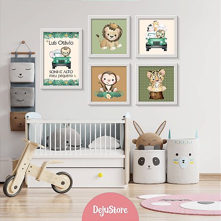Kit Quadros: Safari Baby 3