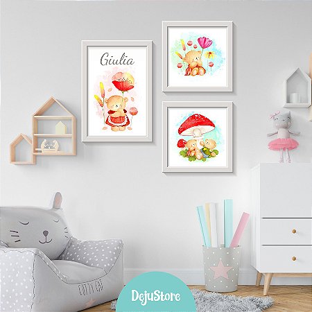 Kit Quadros: Ursinha Fofa
