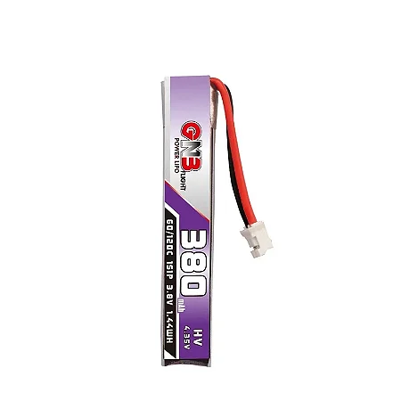 Bateria Lipo 1s HV 380 mah GNB 60C (plug ph2.0)