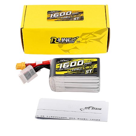 Bateria Lipo Tattu R-Line V 6.0 1600 mAh 160C 6S 22.2V ST XT60 Plug