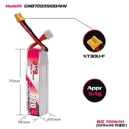 Bateria Lipo Gnb HV 3s 720mah