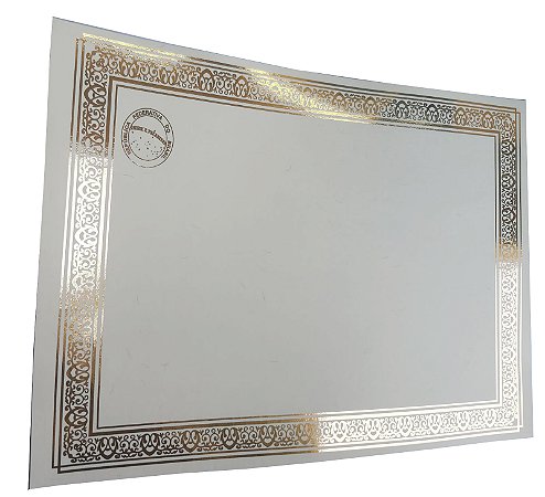 Papel Moeda Certificado A4 (Modelo 24 )