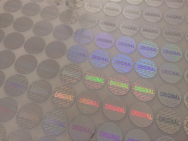 Selo Holográfico Original Prata 15mm - Modelo 02