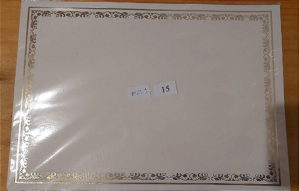 Papel Moeda Certificado A4 (Modelo 01 ) - 15 FOLHAS LEIA A DESCRIÇÃO