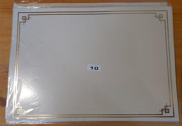 Papel Moeda Certificado A4 (Modelo 10 ) - LEIA A DESCRIÇÃO