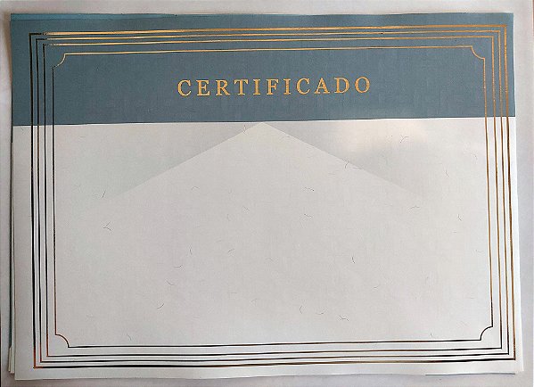 Papel Moeda Para Certificado Com Hotstamp Ouro - Mod.01