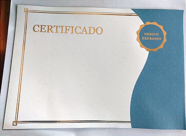 Papel Moeda Para Certificado Com Hotstamp Ouro - Mod.04