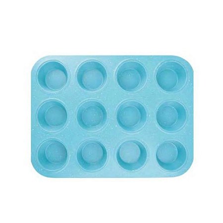 4 Forma de Cupcake 12 Cavidades Antiaderente /IN13041-4-azul