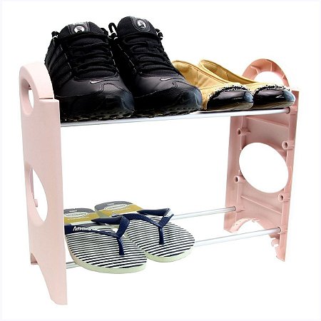 Sapateira Pequena Para Hall De Entrada Porta 8 Sapatos rosa