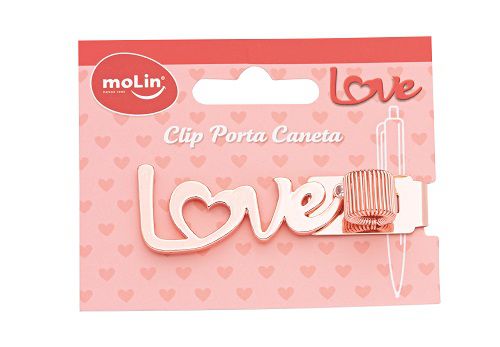 Clip Porta Caneta Love Molin