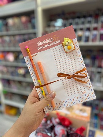 Kit Dia Dos Professores bloco caneta e lapis