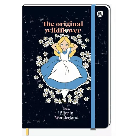 Caderneta C/ Elastico Alice No Pais Das Maravilhas - ANIMATIVA