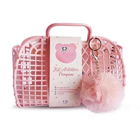 Kit Artístico Bolsinha Pompom - Fofy