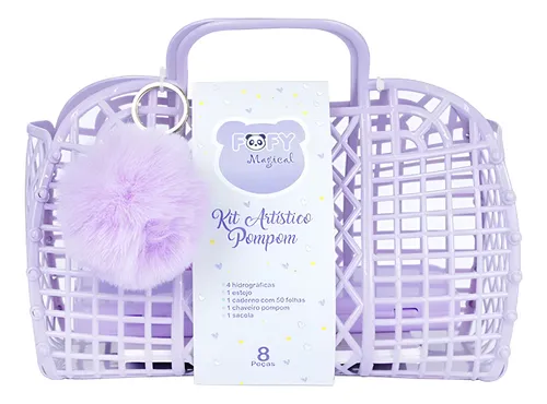 Kit Artístico Bolsinha Pompom - Fofy