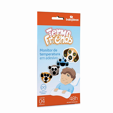 Adesivo Termômetro Infantil 4 Unid Termofriends
