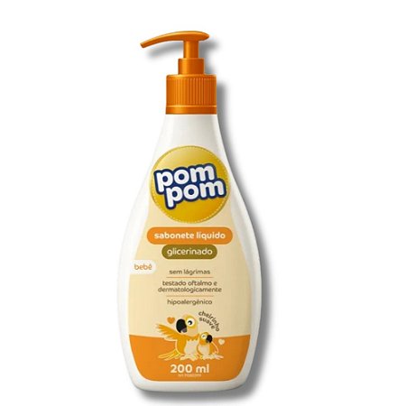 Sabonete Líquido Infantil PomPom Glicerinado 200ml