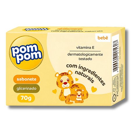 Sabonete em Barra Infantil PomPom Glicerinado 70g