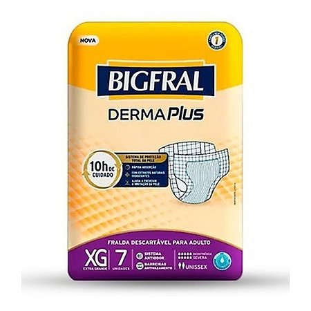 Fralda Geriátrica Bigfral Derma Plus XG 7 Unidades