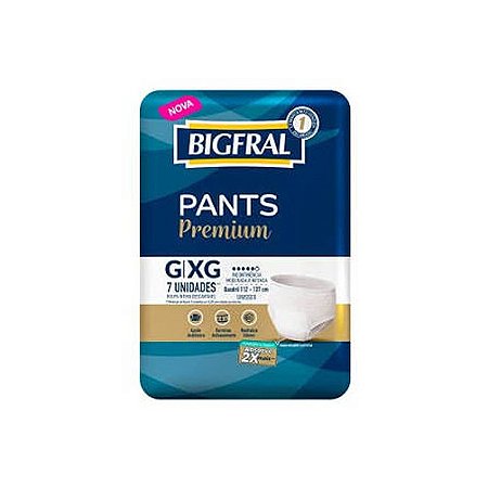 Roupa Íntima Descartável Bigfral Pants Premium G/XG 7 Unidades