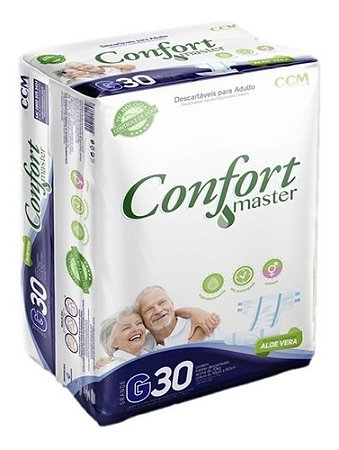 Fralda Geriátrica Confort Master CCM Tamanho G 30 Unidades