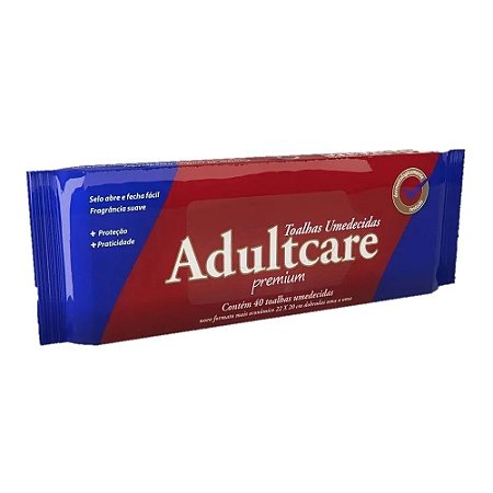 Toalha Umedecida Geriátrica Adultcare Premium 40 Unidades