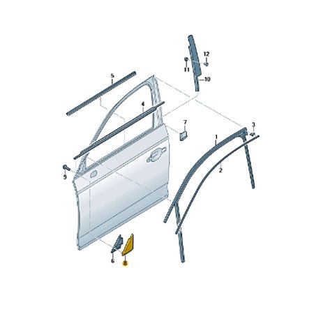 COBERT. CANTONEIRA PORTA DIANT. LE AUDI Q5 17 80A837637A5FQ