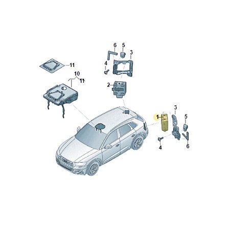 80A907590C RADAR ESQUERDO SLAVE AUDI Q5 17-25