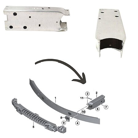 Suporte de montagem de para-choque LD  BMW X3 51647274658