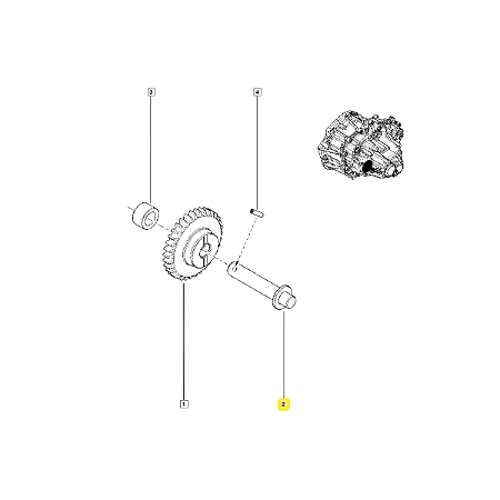 EIXO DA CAIXA DE MARCHAS RENAULT KWID 322811371R