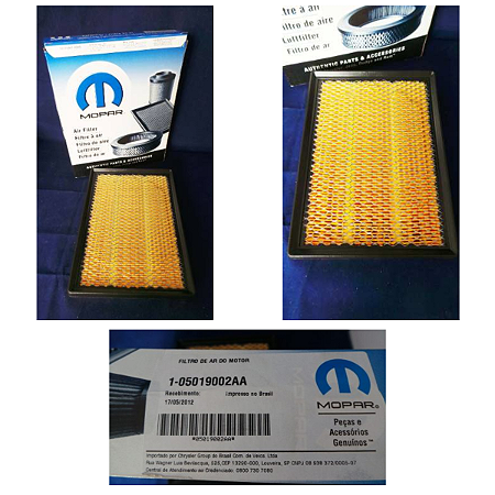 Filtro Ar Chrysler 300c 2.7l 3.5l 5.7l 6.1l Mopar 05019002AA