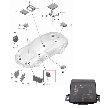 7PP907530S MODULO GATEWAY PORSCHE 911 2012>>2021