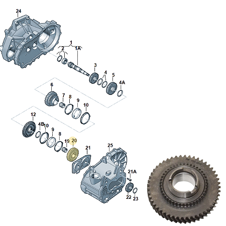 Engrenagem Da 1º Marcha Vw Gol / Fox - 02t311251b - Original