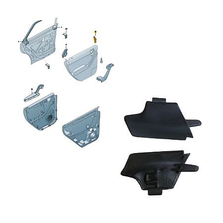 Acabamento Interno Porta Traseira LD Audi  8L4867720A01C