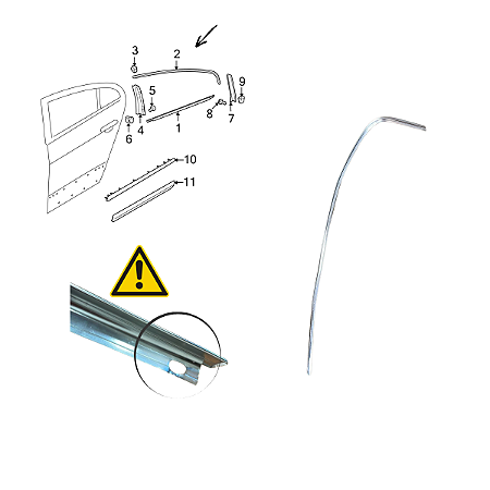 Moldura de revelação de porta Vw Passat 3C58396447Z7