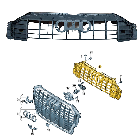 Grade Interno Sup Paracho Audi Q3 perfor.20 23 83A853692A9B9
