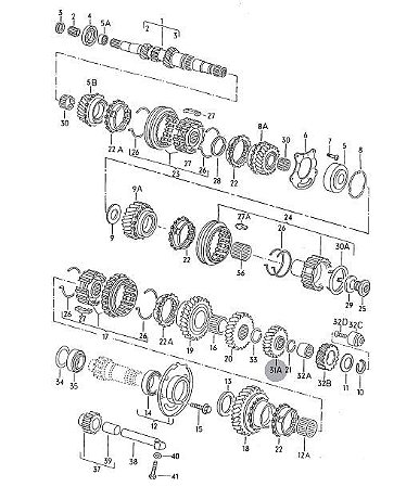 ENGRENAGEM 4A.MARCHA Z=31/32 GOLF  020311351S