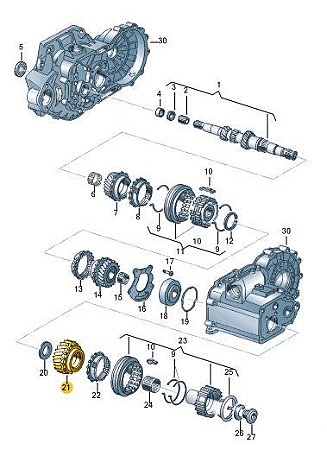 RODA DE MUDANÇA BORA 1999 VW 5 MARCHA 020311159Q