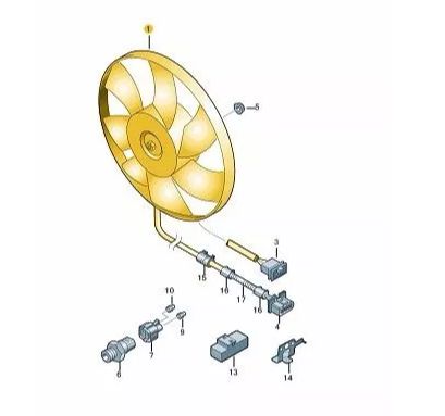 Ventilador Elétrico Original Vw Kombi à água  7X0959455A