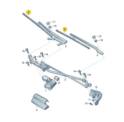 Palheta Limpador Parabrisa Aero Audi Q7  4L1998002