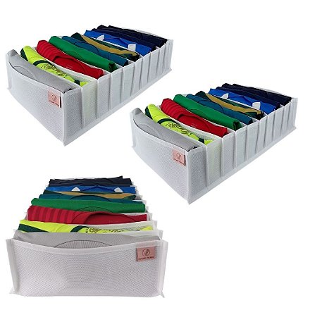 KIT 3 Colmeias para camisetas em TNT Branca - G (10 nichos)