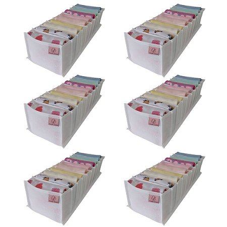 KIT 6 Colmeias para body baby e cueca box adulto em TNT Branca - P (10 nichos)