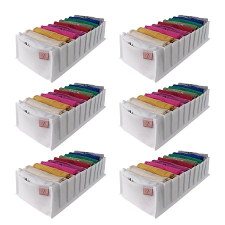 KIT 6 Colmeias para blusinhas adulto e camisetas infantis em TNT Branca - M (10 nichos)