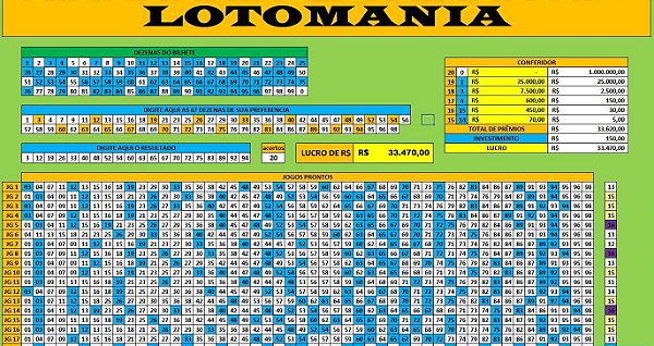 Planilha Lotomania