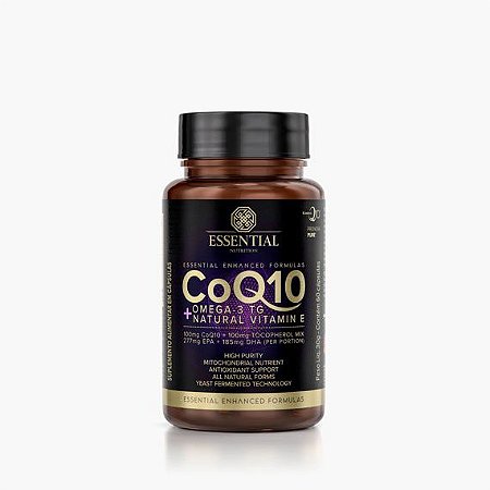 CoQ10, Ômega 3 TG e Natural Vitamin E Essential Nutrition - 60 Cápsulas