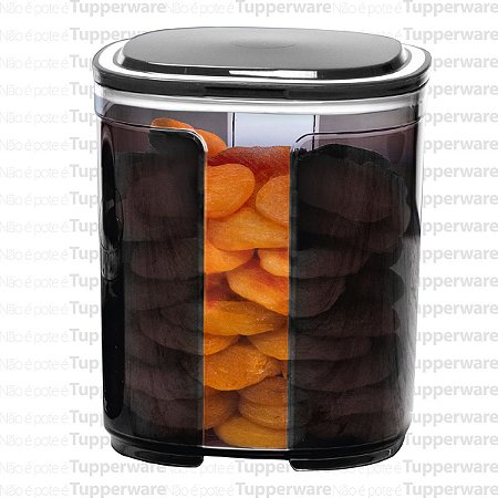 TUPPERWARE POTE VISUAL PRETO 1,5L