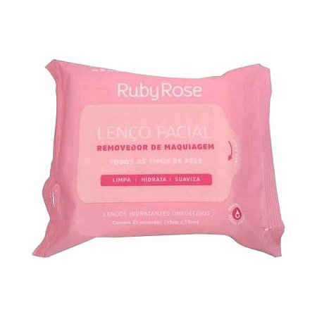 Lenço Removedor de Maquiagem Rosa Ruby Rose