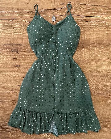 Vestido viscose curto poá