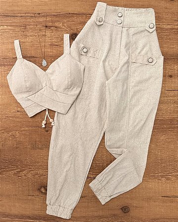 Conjunto linho Jogger